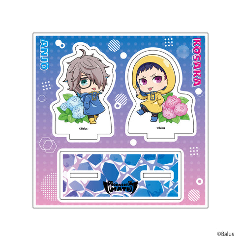 『MonsterZ MATE』アクリルフィギュアプレート 01/アンジョー&コーサカ(レインコート)(ミニキャラ)
